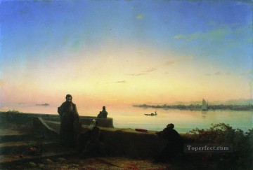 mhitarists on island of st lazarus 1843 Romantic Ivan Aivazovsky Russian Oil Paintings